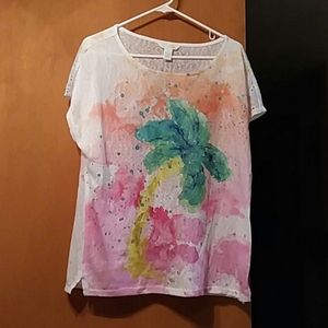 Xl Art & Sol s/s tee shirt w/ palm tree